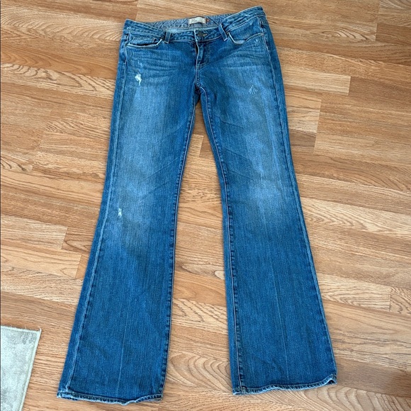 PAIGE Laurel Canyon Low Rose Bootcut Jeans 31 Long - Picture 1 of 7